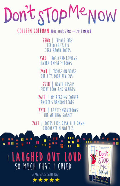 Don't Stop Me Now blog tour banner