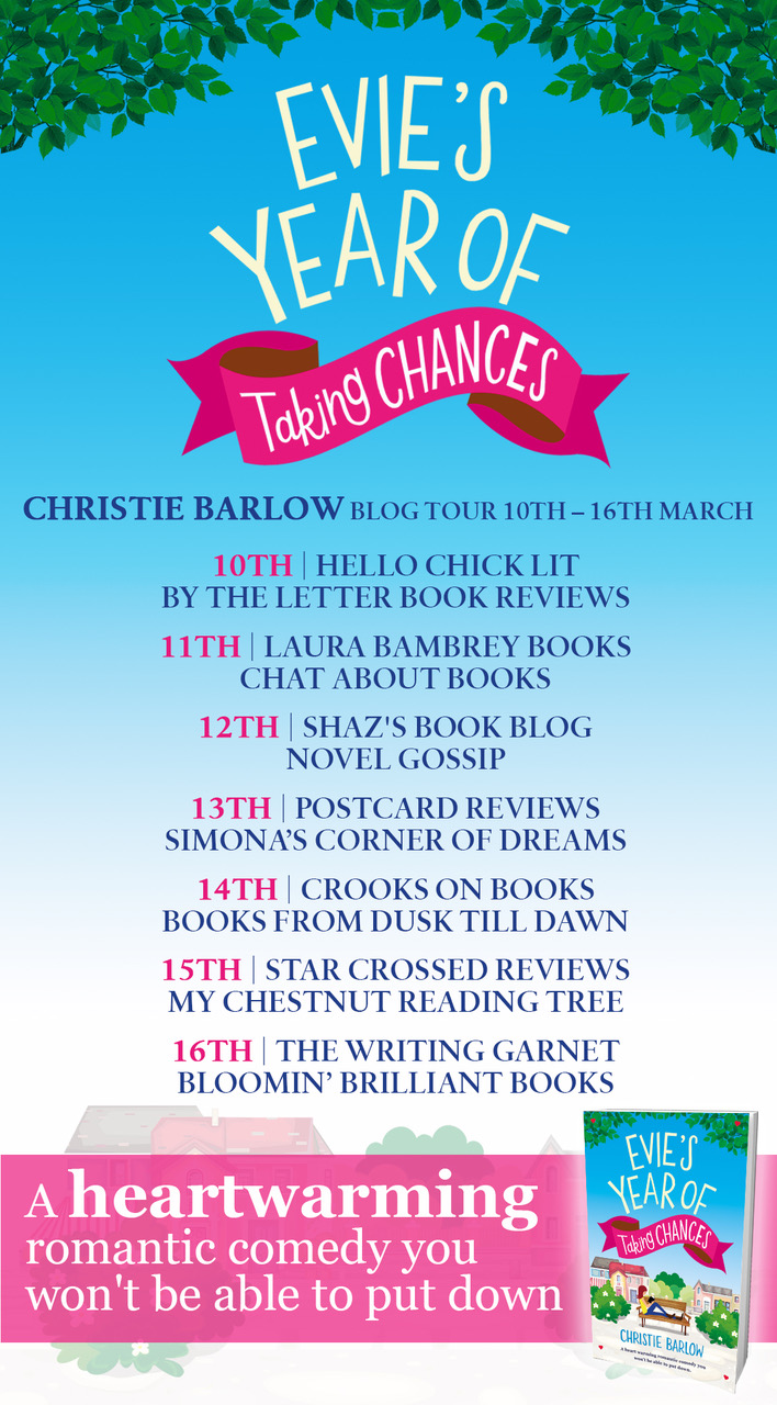 Evie's Year of Taking Chance blog tour poster