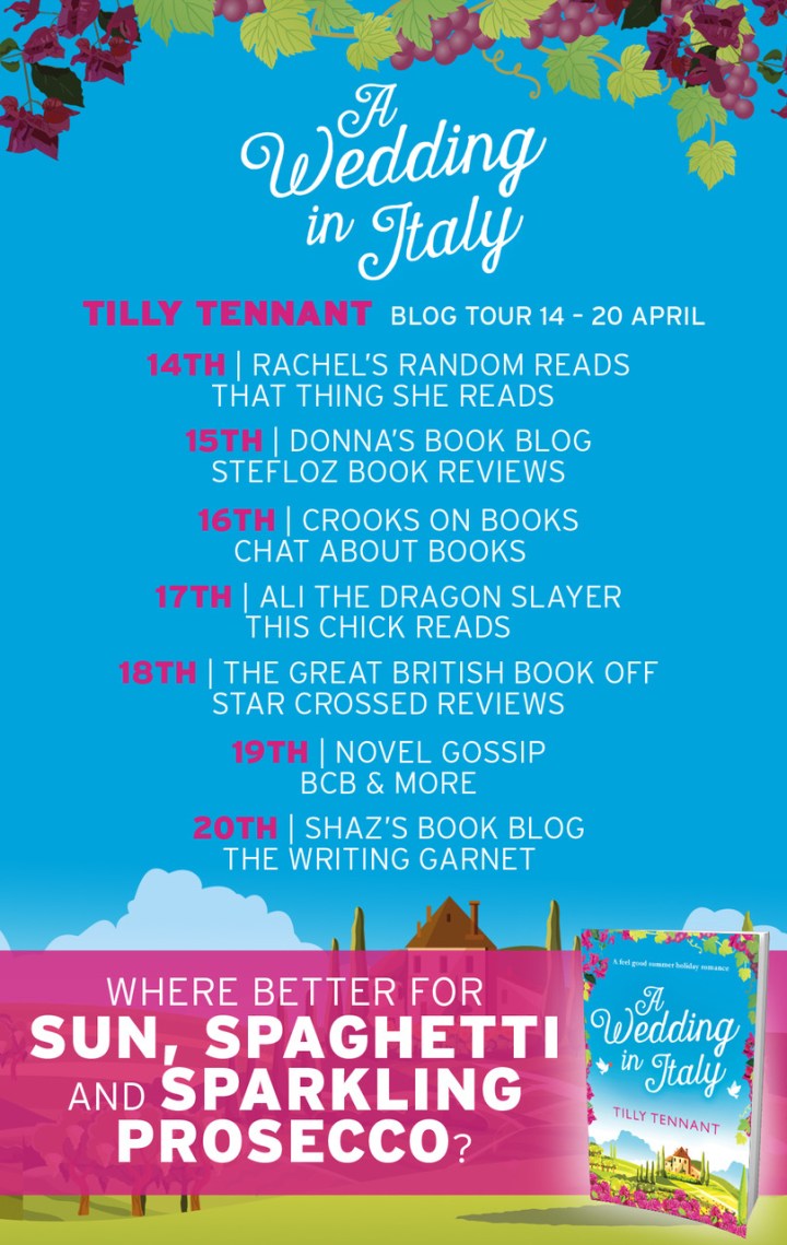 A Wedding In Italy blog tour poster