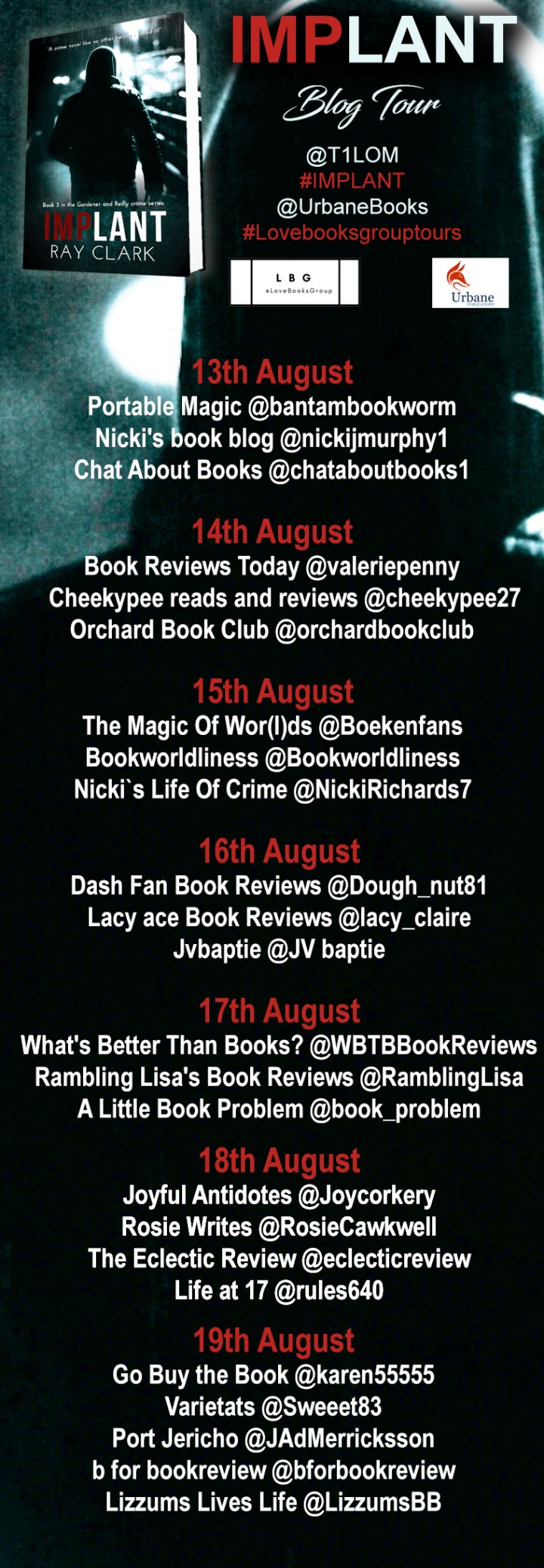 Implant blog tour poster