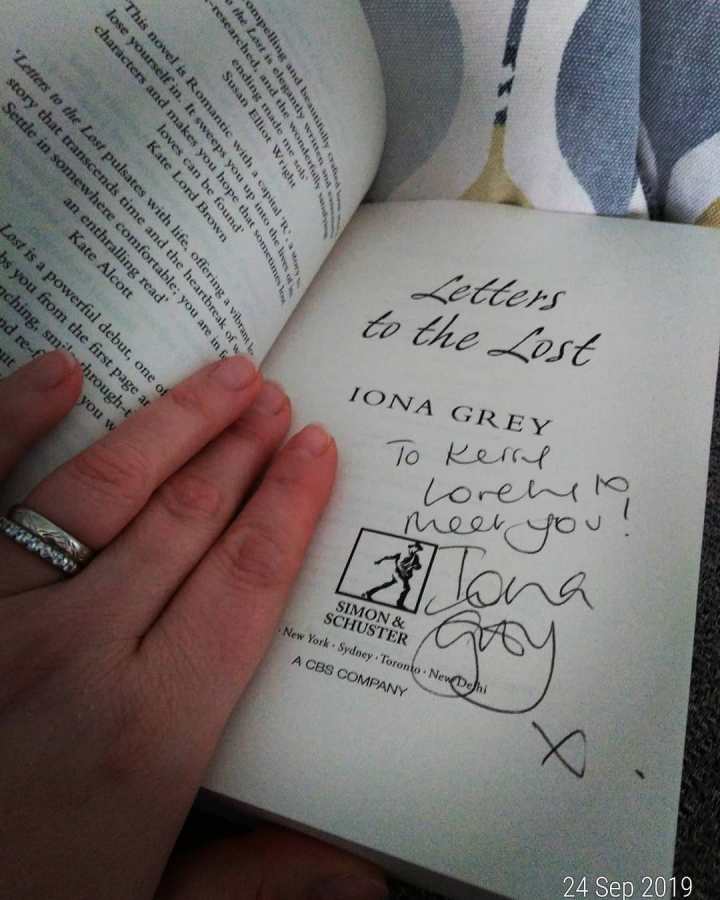 Iona Grey Letters To Lost signed